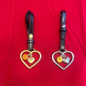 Juicy Couture Gold and Silver Heart Charms with Black Straps